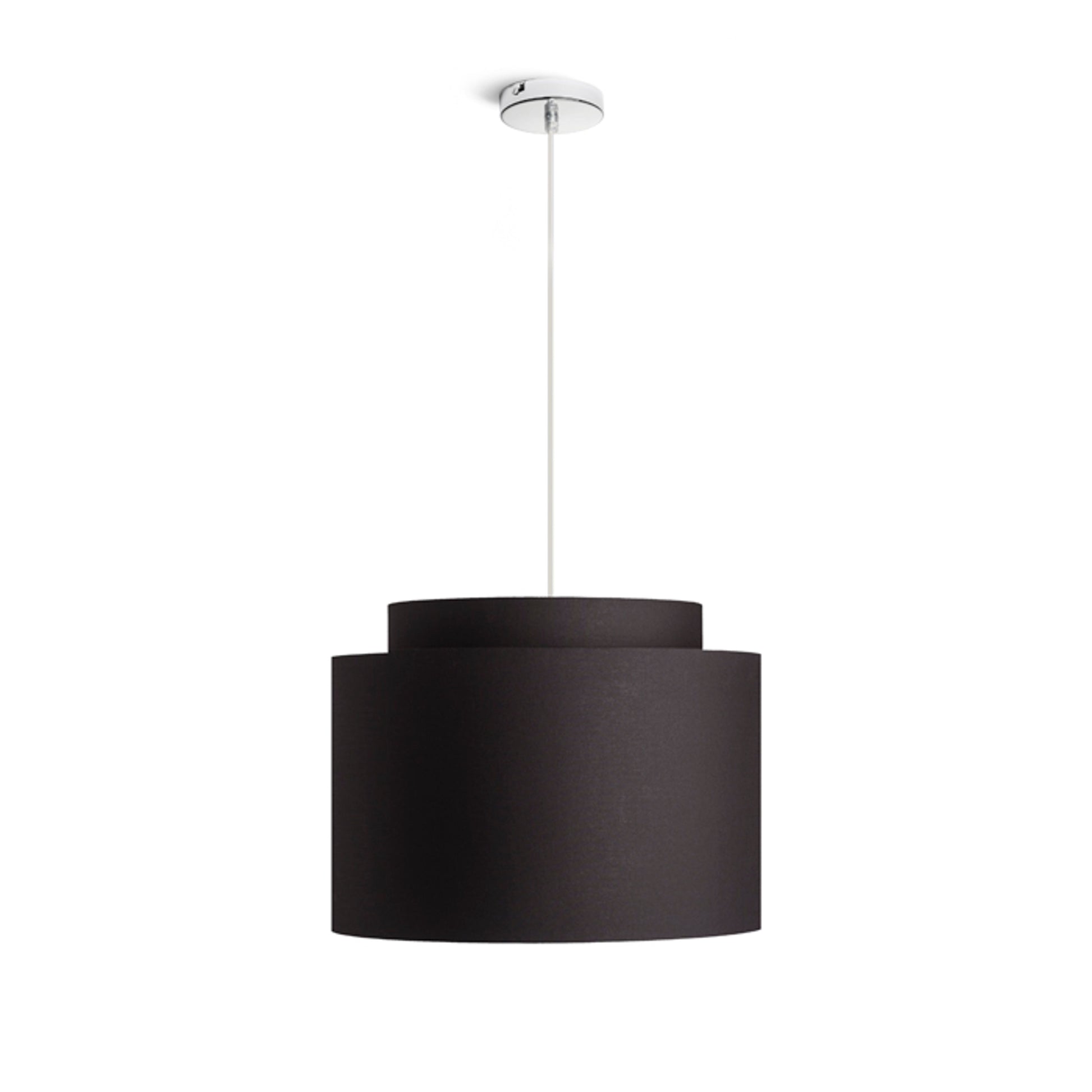 RENDL shades, shade bases, pendent sets DOUBLE 40/30 shade Polycotton black/golden foil max. 23W R11461 4