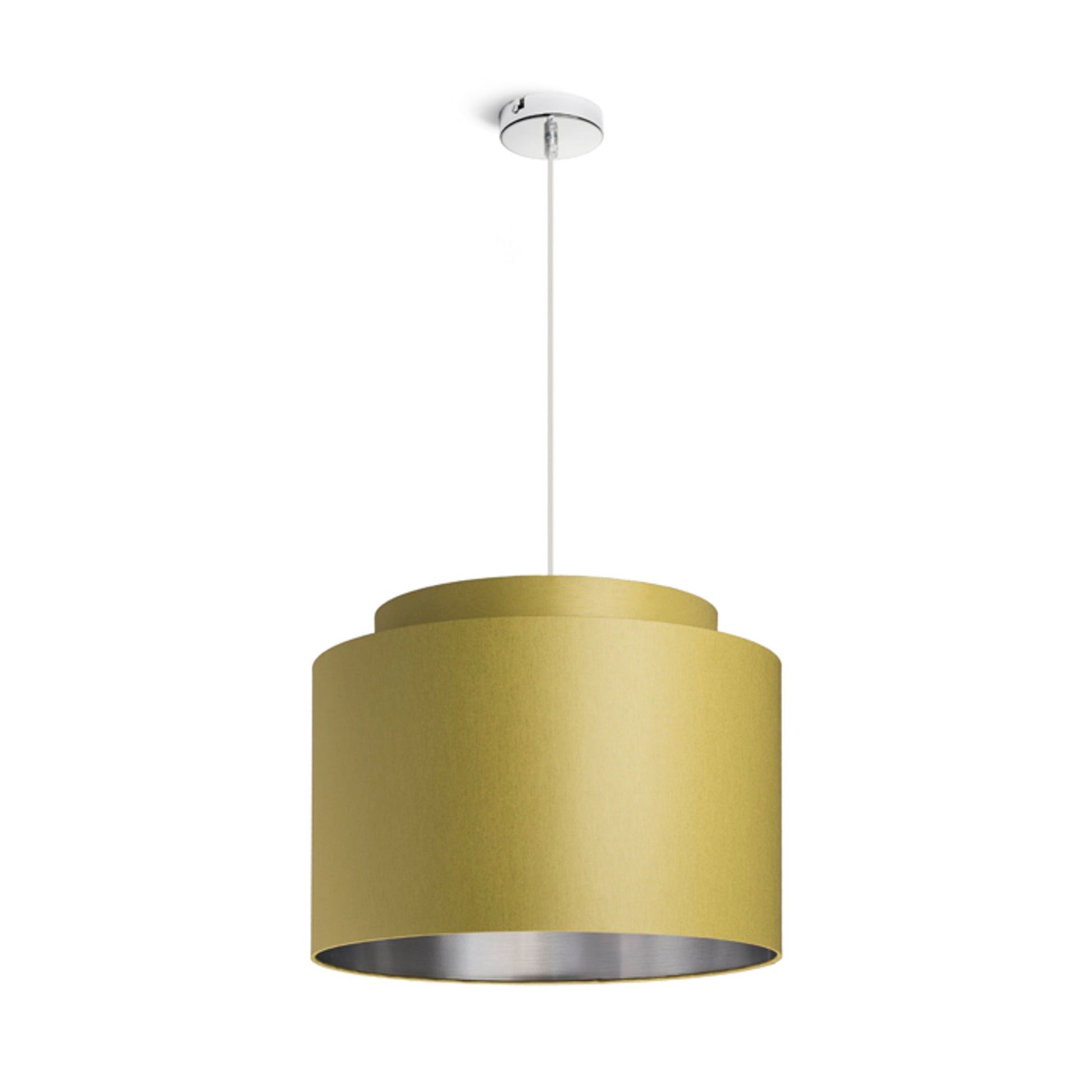 RENDL shades, shade bases, pendent sets DOUBLE 40/30 shade  Chintz olive/silverfoil  max. 23W R11535 2