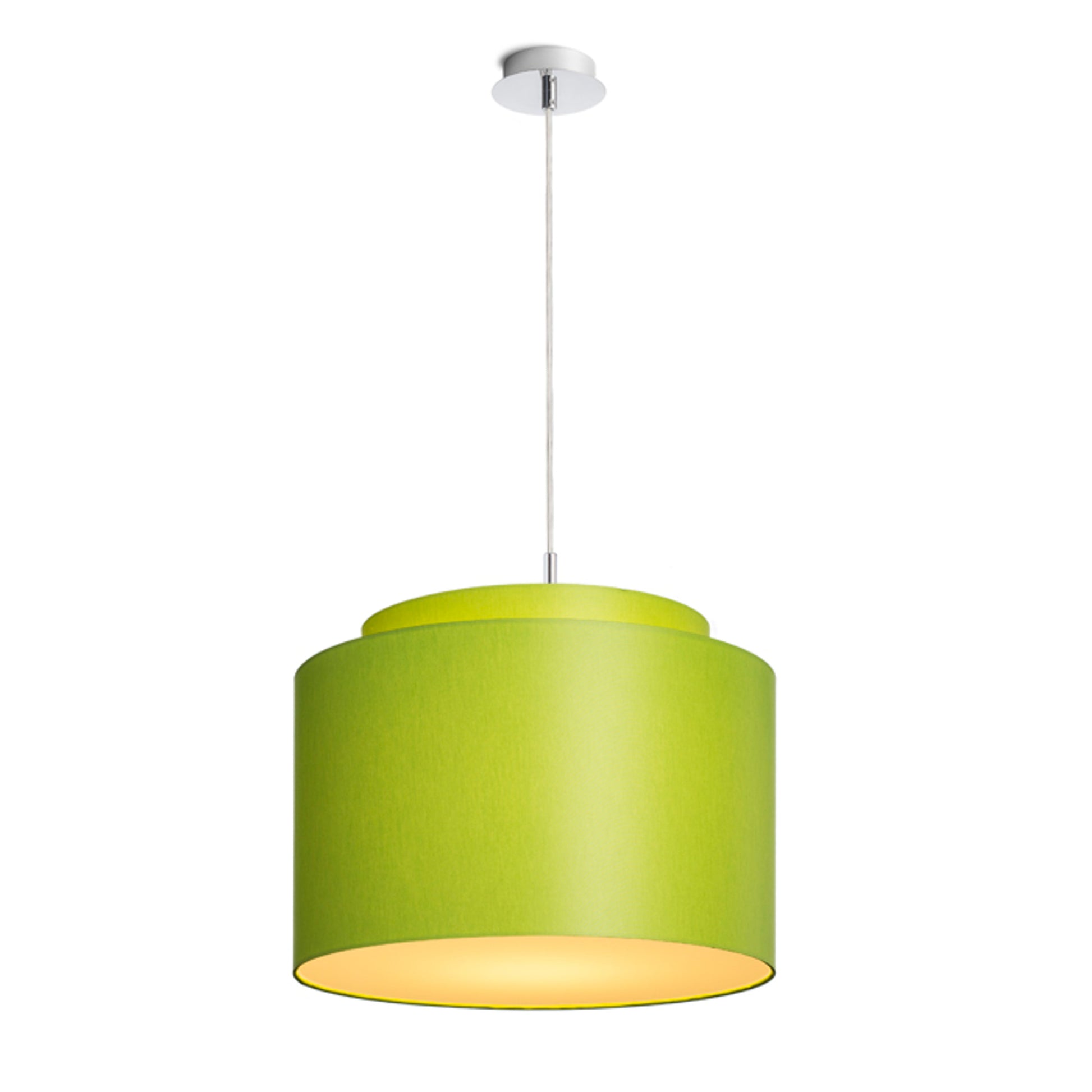 RENDL shades, shade bases, pendent sets DOUBLE 40/30 shade Chintz lime/white PVC max. 23W R11563 3