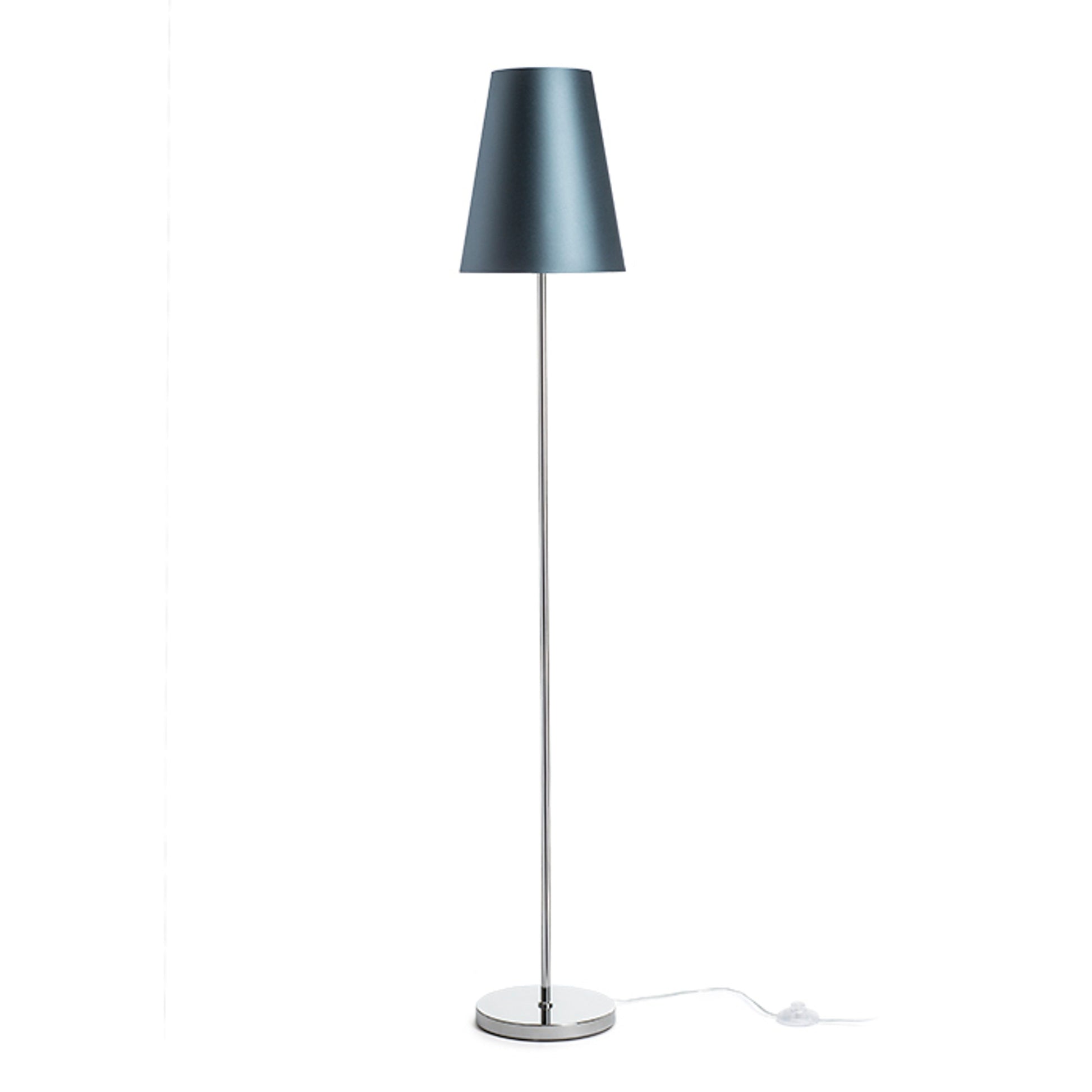 RENDL shades, shade bases, pendent sets CONNY 25/30 table shade Monaco petrol blue/silver PVC max. 23W R11580 3