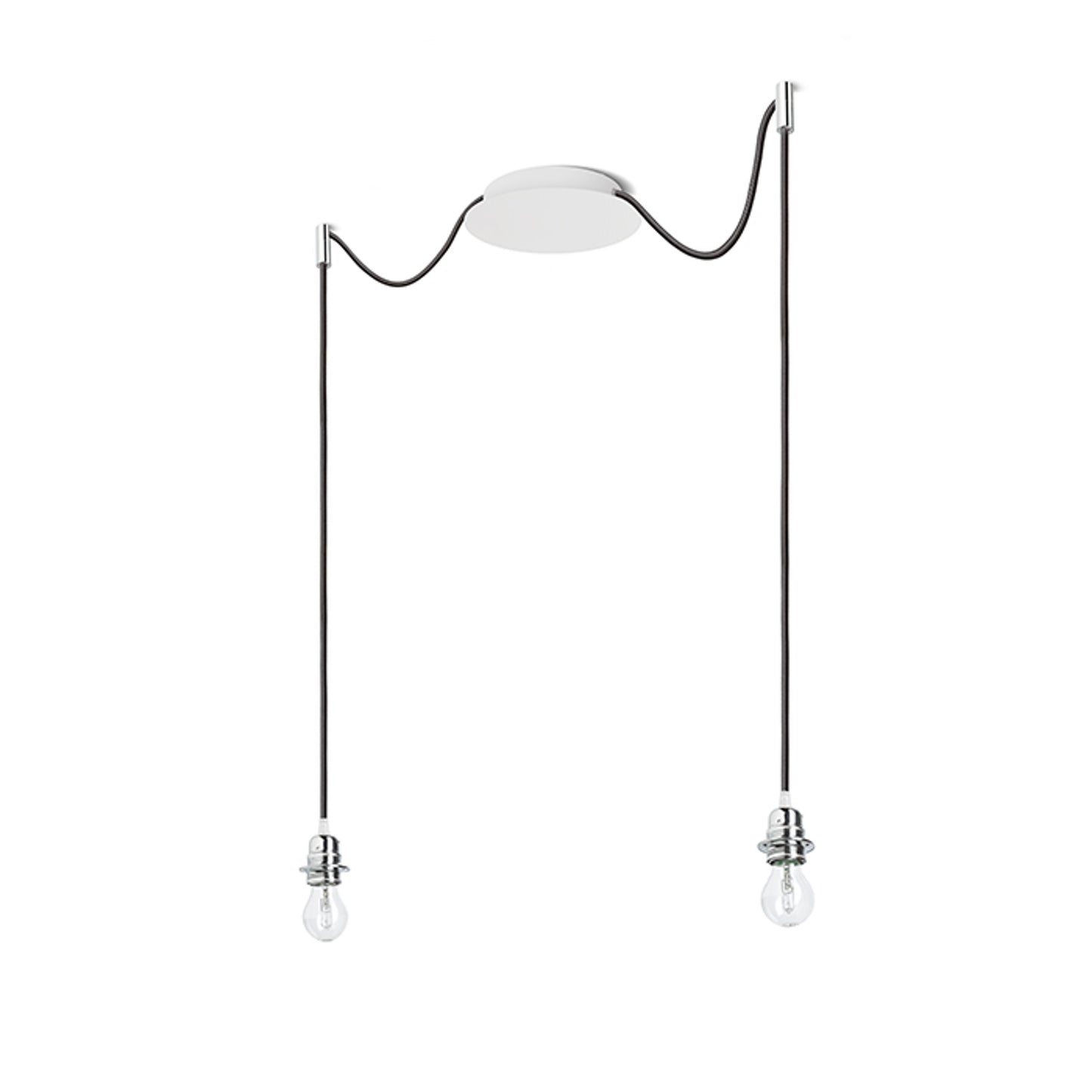 RENDL shades, shade bases, pendent sets KOMBIX 2 pendant set WB+BC+CHF   230V LED E27 2x15W R11778 6