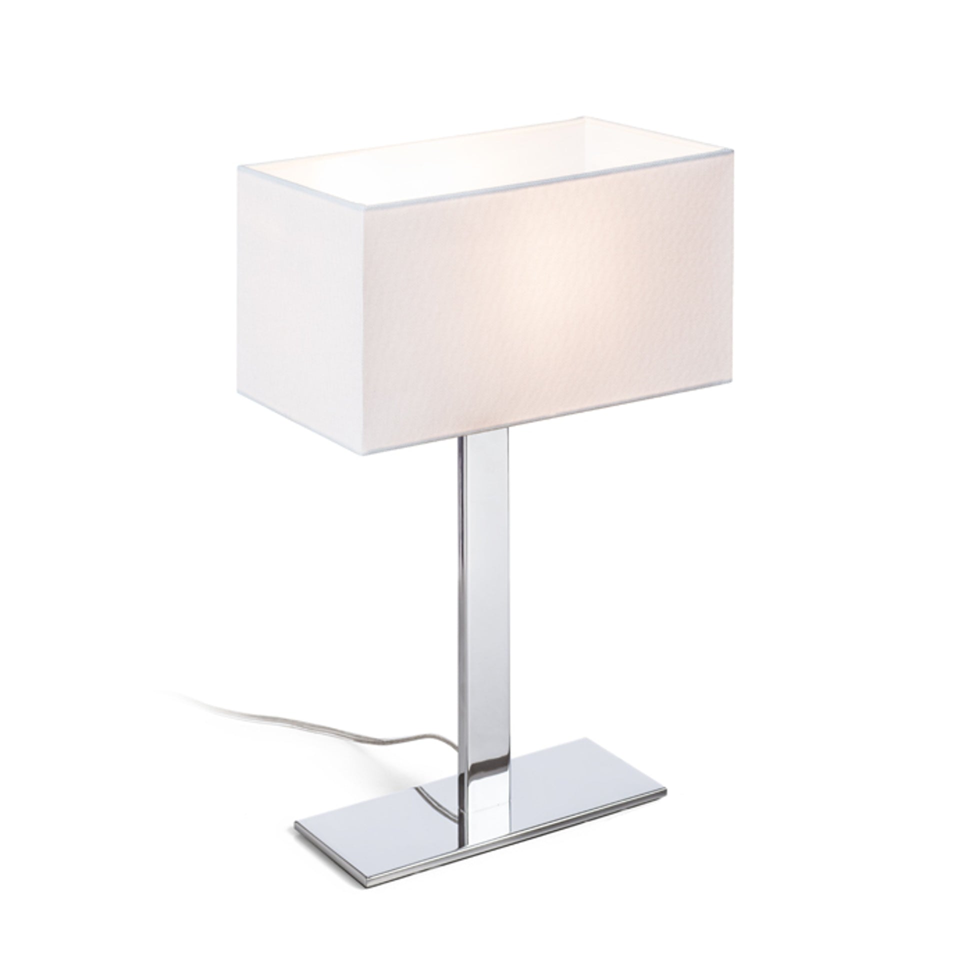 RENDL table lamp PLAZA M table white chrome 230V LED E27 15W R11983 1