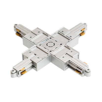 RENDL 1-circuit track system 1F X connector silver grey  230V  R12280 2