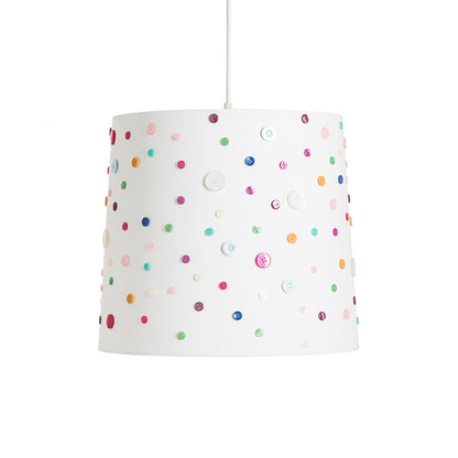 RENDL shades, shade bases, pendent sets DELISA 35/30 shade white buttons  max. 28W R12389 10