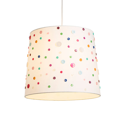 RENDL shades, shade bases, pendent sets DELISA 35/30 shade white buttons  max. 28W R12389 5