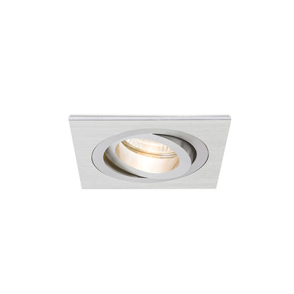 RENDL recessed light PASADENA GU10 SQ I recessed  brushed aluminum 230V LED GU10 7W R12709 1