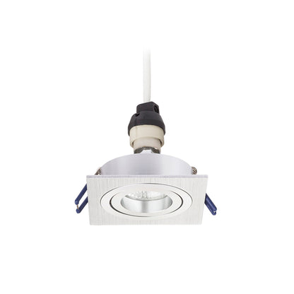 RENDL recessed light PASADENA GU10 SQ I recessed  brushed aluminum 230V LED GU10 7W R12709 6