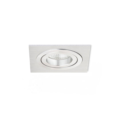 RENDL recessed light PASADENA GU10 SQ I recessed  brushed aluminum 230V LED GU10 7W R12709 8