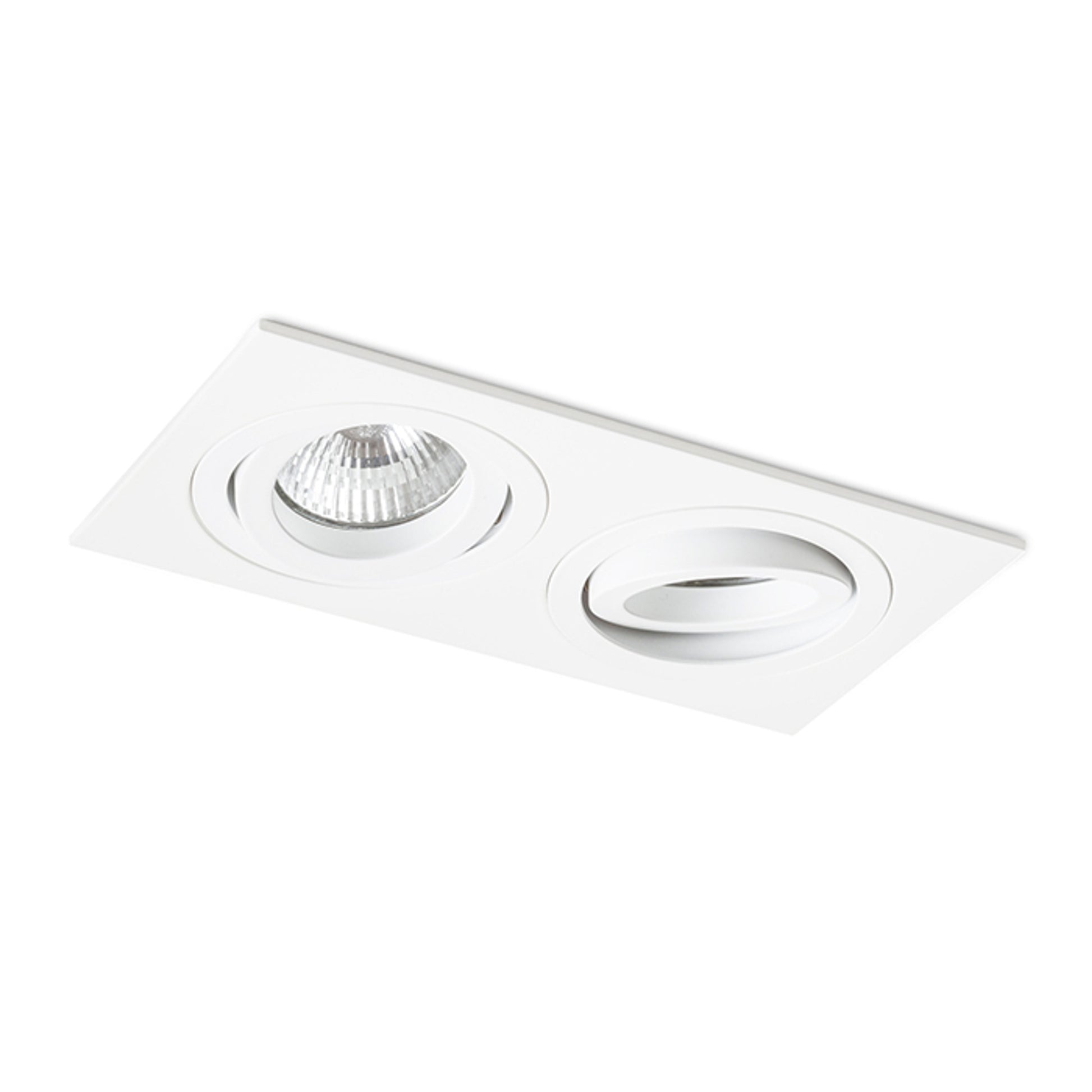 RENDL recessed light PASADENA GU10 SQ II recessed white  230V LED GU10 2x7W R12713 7