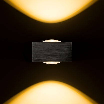 RENDL outdoor lamp KORSO II wall  anodized black 230V LED 2x3W 120° IP54  3000K R12832 3