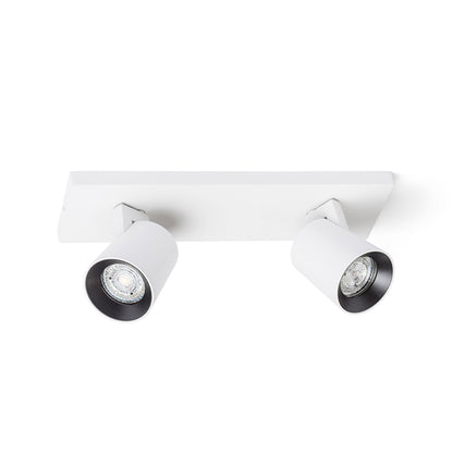 RENDL spotlight KENNY II surface mounted white/black  230V LED GU10 2x8W R12915 1