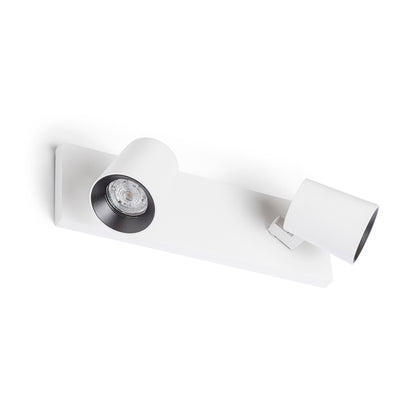 RENDL spotlight KENNY II surface mounted white/black  230V LED GU10 2x8W R12915 2