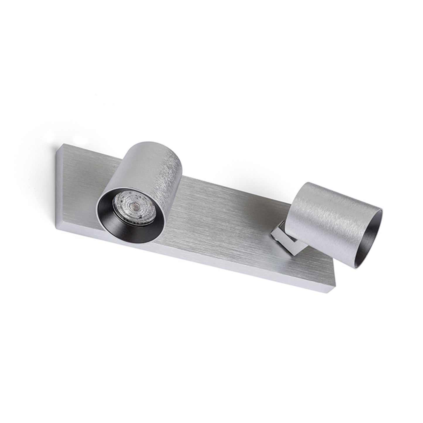 RENDL spotlight KENNY II surface mounted  brushed aluminum/black 230V LED GU10 2x8W R12916 2