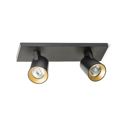 RENDL spotlight KENNY II surface mounted black/gold  230V LED GU10 2x8W R12917 4