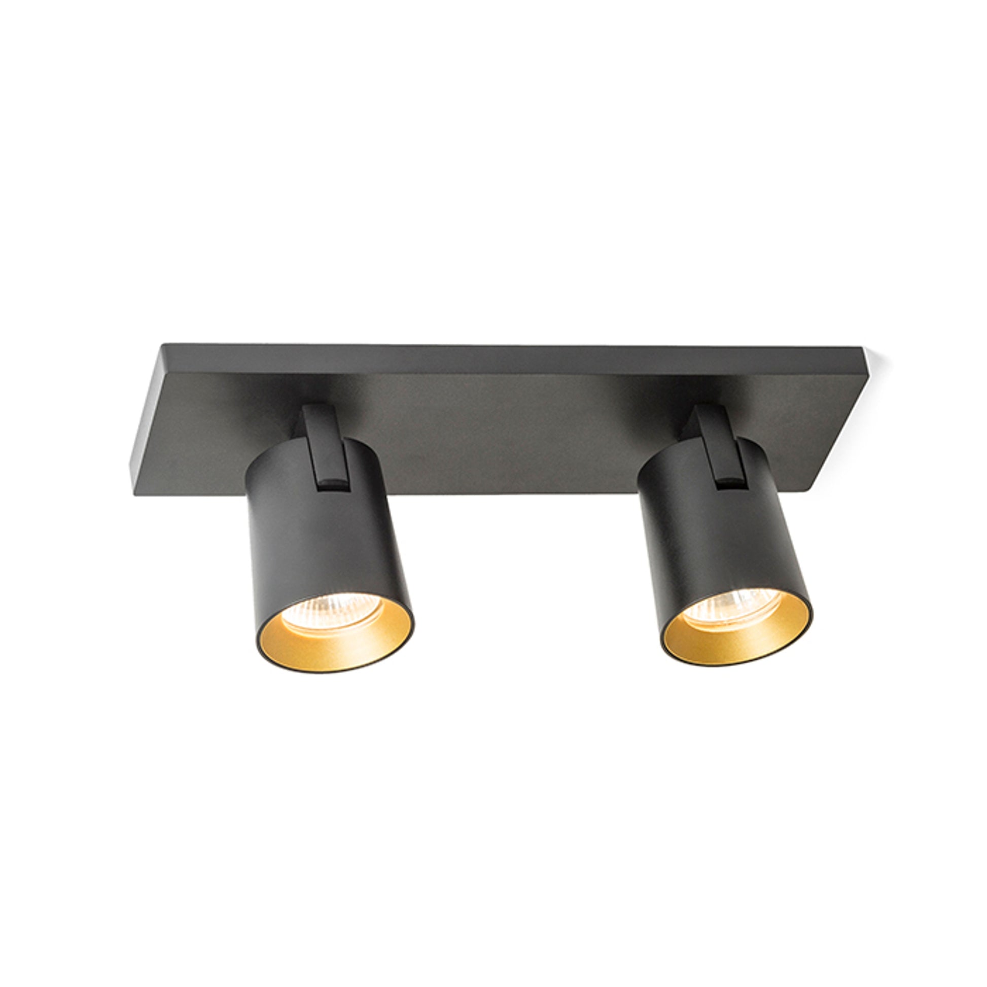 RENDL spotlight KENNY II surface mounted black/gold  230V LED GU10 2x8W R12917 5