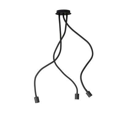 RENDL pendant lamp LOYD E27 III ceiling black  230V LED E27 3x15W R12935 2