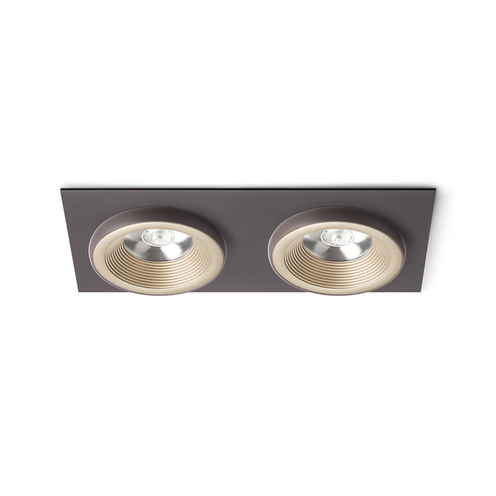 RENDL recessed light SHARM SQ II recessed pearl gold/brown 230V LED 2x10W 24° 3000K R13256 1