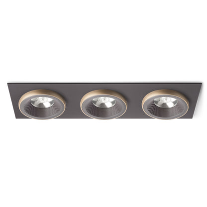 RENDL recessed light SHARM SQ III recessed brown/pearl gold 230V LED 3x10W 24° 3000K R13262 1