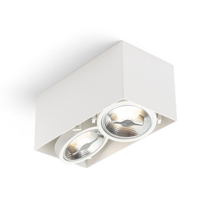 RENDL surface mounted lamp JAMES II DIMM ceiling matt white 230V LED 2x15W 24° 3000K R13362 2