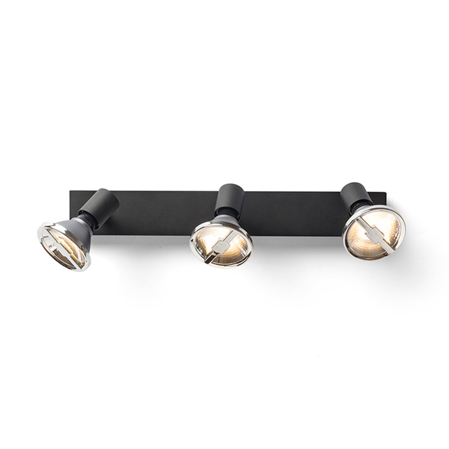 RENDL spotlight TRICA III wall black 230V GU10 3x25W R13376 4