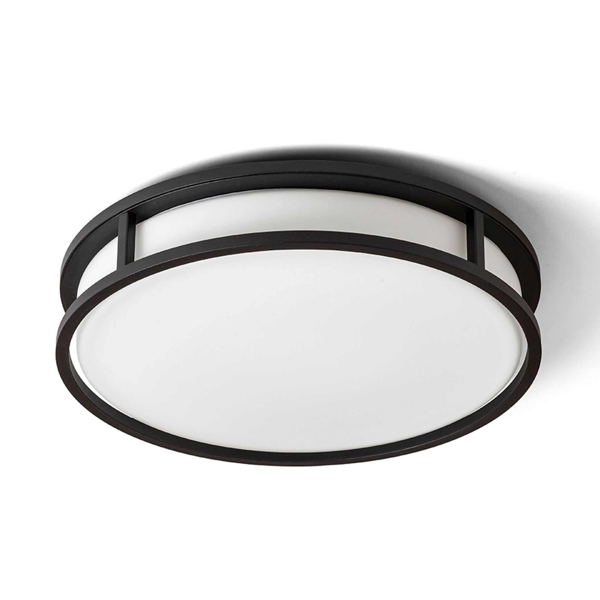 RENDL surface mounted lamp GRANDE LED 35 ceiling  opal-colored glass/black 230V LED 24W IP44  3000K R13679 1