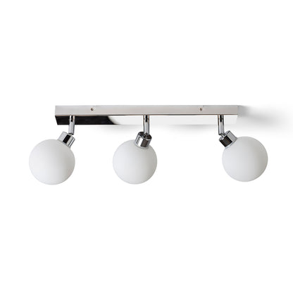 RENDL spotlight BOLLY III surface mounted  opal-colored glass/chrome 230V LED G9 3x3W IP44 R13691 1