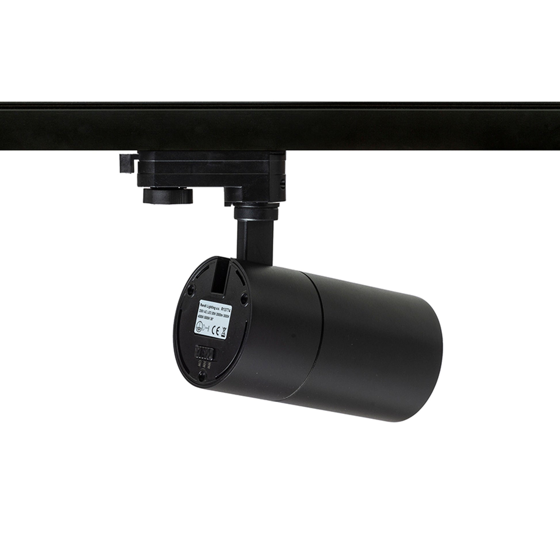 RENDL 3-circuit track system WISH 20 DIMM for 3-circuit tracks black  230V LED 20W 36°  3000K 4000K 5000K R13774 2