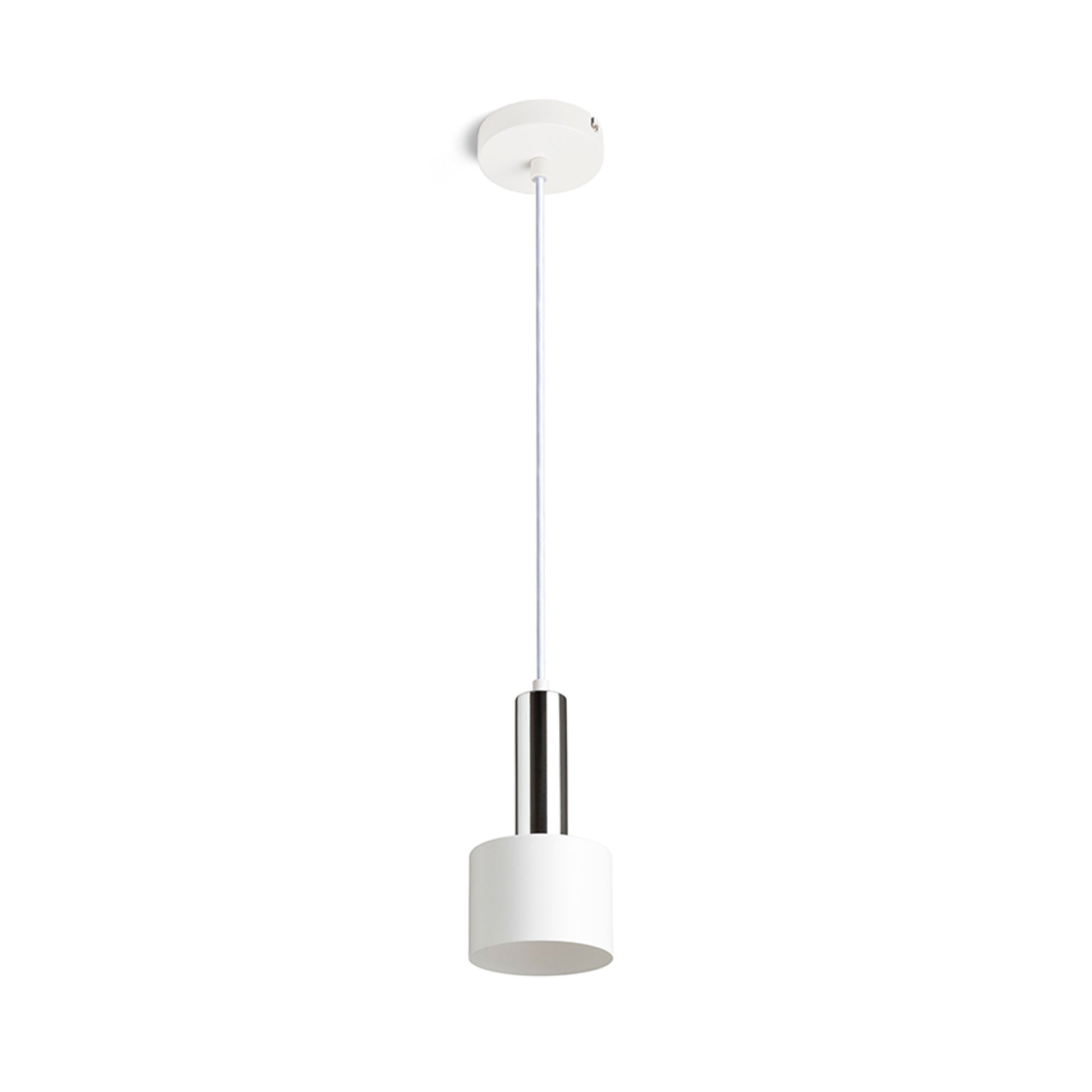 RENDL pendant lamp GIULIA 12 pendant white chrome 230V LED E27 11W R13908 3