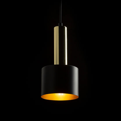 RENDL pendant lamp GIULIA 12 pendant black/gold brown brass 230V LED E27 11W R13909 4
