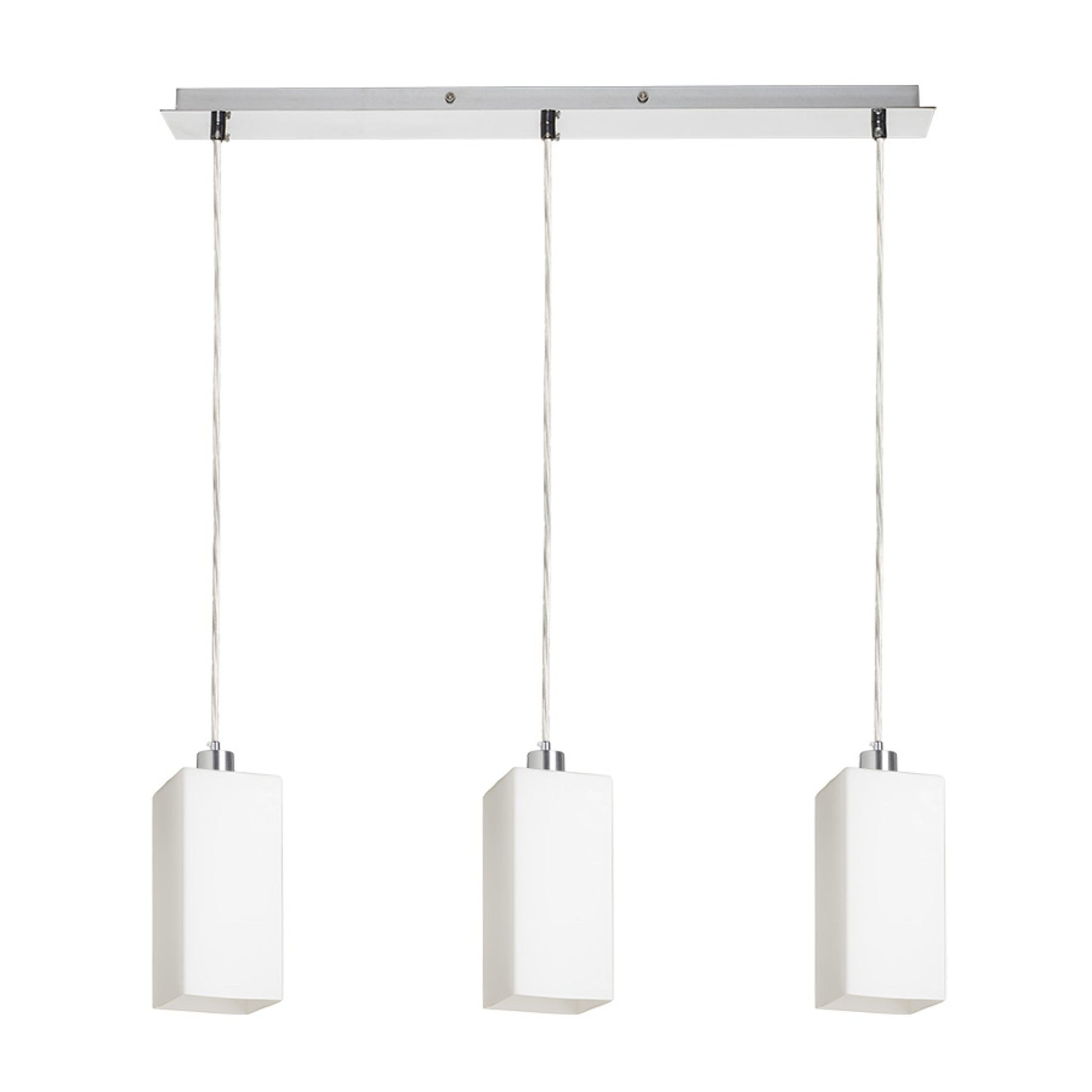 RENDL pendant lamp LIZ III 60 pendant  opal-colored glass/chrome 230V LED E27 3x15W R14024 1