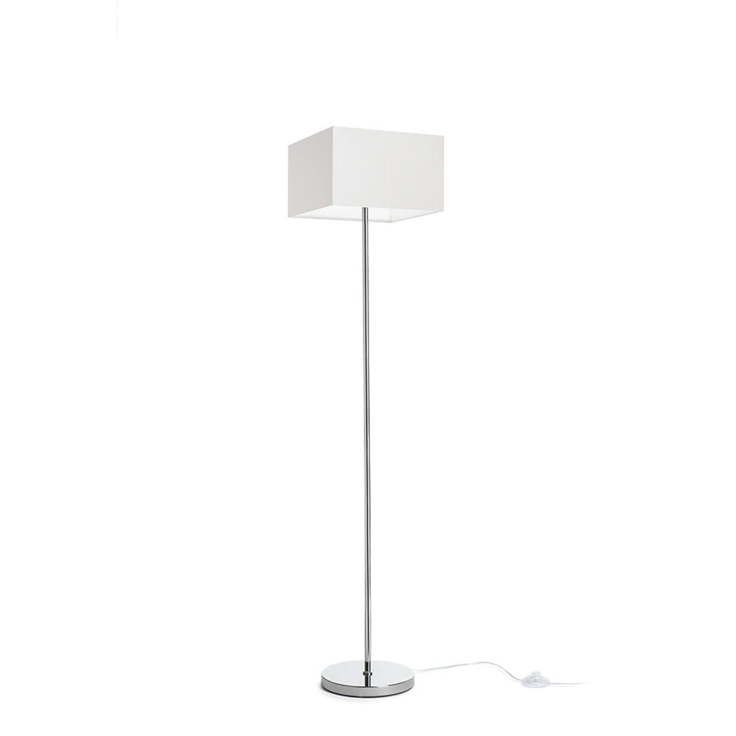 RENDL floor lamp NYC/TEMPO 30/19 floor  Polycotton white/chrome 230V LED E27 15W R14085 1