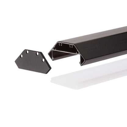 RENDL LED-strip LED PROFILE J surface mounted 1m black matte acrylic/aluminum  R14094 2