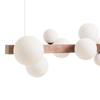 RENDL pendant lamp KASSANDRA pendant opal-colored glass/brushed bronze 230V G9 8x6W R14554 4